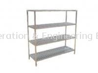 B34 4 TIER PERFORATED RACK