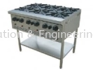 B63 6 OPEN BURNER C/W STAND STAINLESS STEEL FABRICATION EQUIPMENT