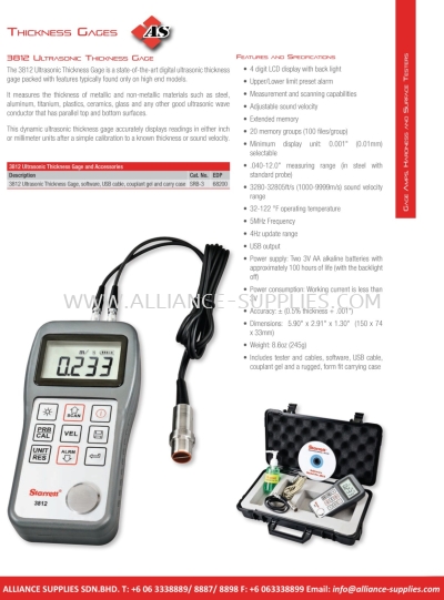 STARRETT Ultrasonic Thickness Gage