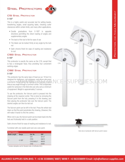 STARRETT Steel Protractors