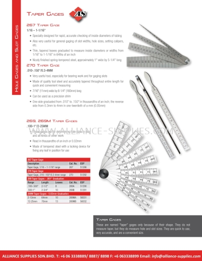 STARRETT Taper Gages