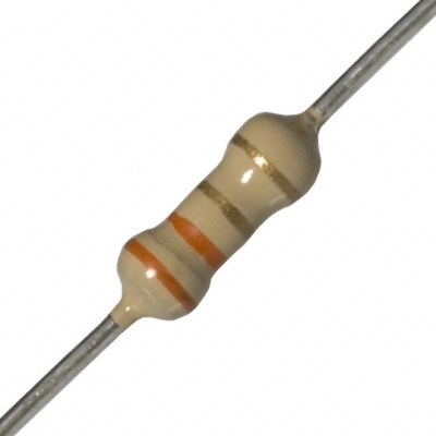 CARBON FILM RESISTOR, CFR025J3R3, 0.25W, 5%, 3.3 OHM