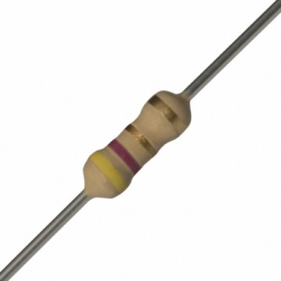 CARBON FILM RESISTOR, CFR025J4R7, 0.25W, 5%, 4.7 OHM