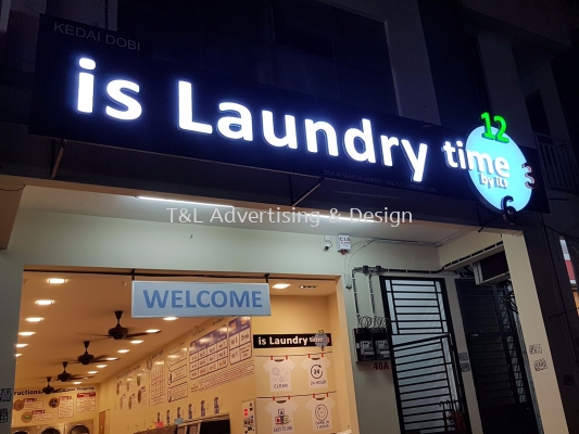 is laundry time Front lit LED signage