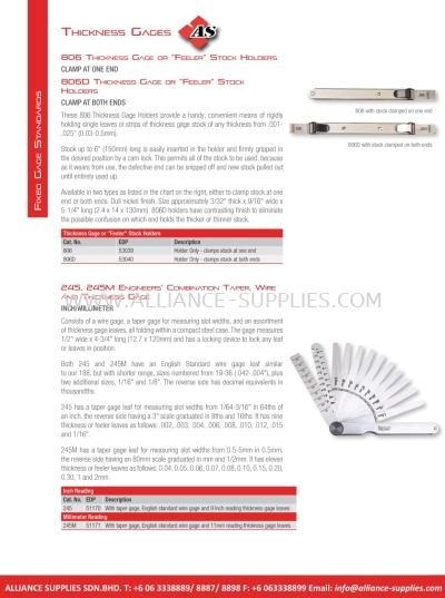 STARRETT Thickness Gages