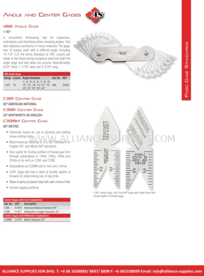 STARRETT Angle and Center Gages