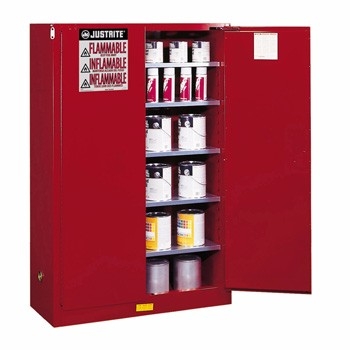 EX Combustibles Safety Cabinet for paint and ink, Cap. 60 gal., 5 shelves, 2 m/c doors 