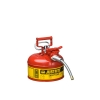 Type II AccuFlow™ Steel Safety Can for flammables, 1 gal., S/S flame arrester, 5/8" metal hose Safety Cans & Containers Safety Containment System