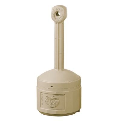 Cigarette Butt Receptacle, Cap. 4 gal, bucket incld, poly 