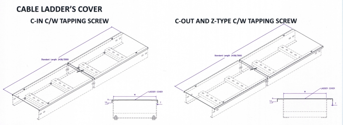 Ladder Accessories - Cable Ladder's Cover