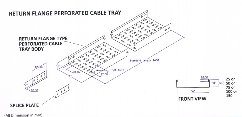 Cable Tray Return Flange 