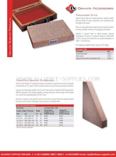 STARRETT Granite Accessories