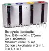 Recycle Isabelle 2 in 1 DESIGN RECYCLE BINS DESIGN BINS (MOQ)