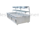 Bain Marie 2 Tier Special Glass Shelf & Curve Lighting Box & Infrared Bulb Bain Marie Stainless Steel