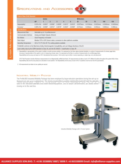 STARRETT Laser Measurement Specifications and Accessories