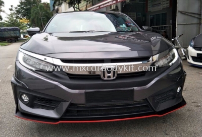 2016 HONDA CIVIC FC FRONT V LIP DIFFUSER BODYKIT