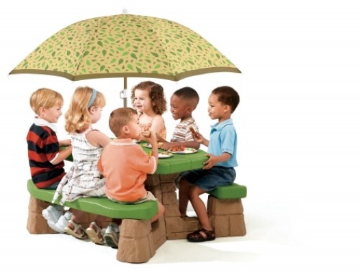 S2-7877 Naturally Playful® Picnic Table with Umbrella