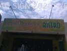 Inkjet printing signboard with spot light Restaurant / Cafe Inkjet Printing