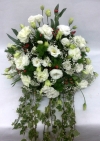 White Eustomas Vase (VA-025) Vase Flower Arrangement