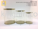 ROUND PLASTIC CONTAINER WITH METAL COVER Bottle & Plastic Container Packaging