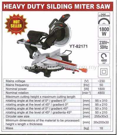 Yato Heavy Duty Sliding Mitre Saw(YT-82171)