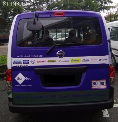 VAN ADVERTISING  White Sticker + Laminate