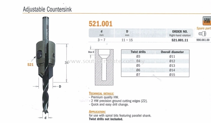 Adjustable Countersinks Drill