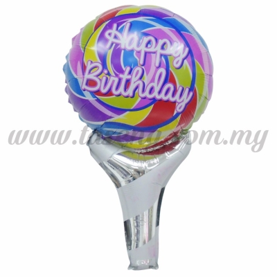 Hand Stick Foil Balloon *Happy Birthday Lollipop (FB-HS-003)