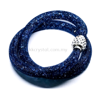 Stardust Bracelet, Double Loop, CC28 Dark Sapphire