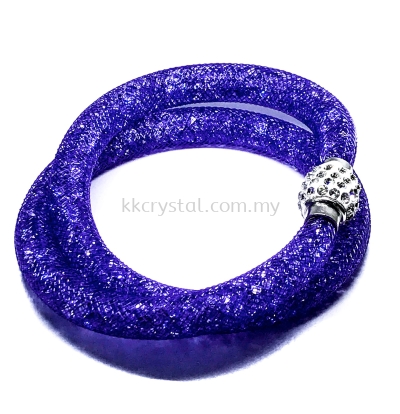 Stardust Bracelet, Double Loop, CC25 Tanzanite