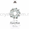 Crystal Brooch, 21#, Silver Crystal Brooch Brooch Jewerly