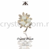 Crystal Brooch, 26#, Gold Crystal Brooch Brooch Jewerly