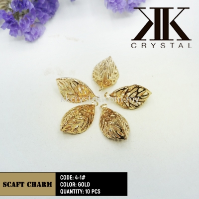 Fashion Scarf Charm, Code: 4-1, Gold, 10pcs/pack