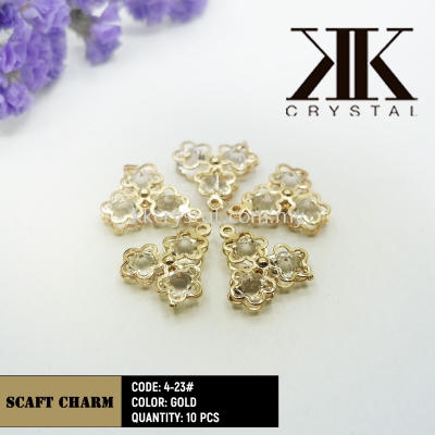 Fashion Scarf Charm, Code: 4-23, Gold, 10pcs/pack