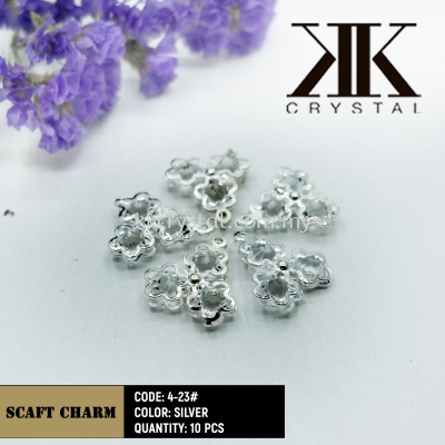 Fashion Scarf Charm, Code: 4-23, Silver, 10pcs/pack