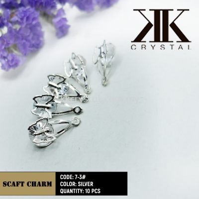 Fashion Scarf Charm, Code: 7-3, Silver, 10pcs/pack