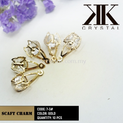 Fashion Scarf Charm, Code: 7-3, Gold, 10pcs/pack