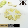 Dokoh Besi, Triangle 50 x 33mm, Gold Plated, 25pcs/pack (BUY 1 GET 1 FREE) Dokoh Besi 