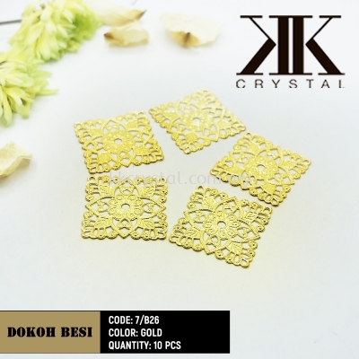 Dokoh Besi, Code: 7/B26, Gold Plated, 10pcs/pack (BUY 1 GET 1 FREE)