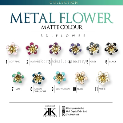 Metal Flower, 3D Flower, 10pcs/pack