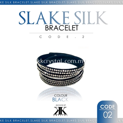 Slake Silk Bracelet, 02# Black