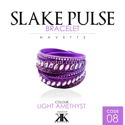 Slake Pulse Bracelet, Navette, 08# Light Amethyst