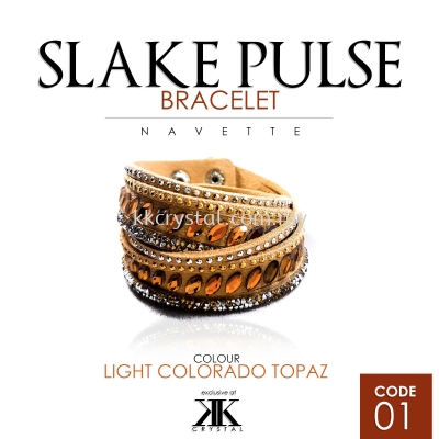 Slake Pulse Bracelet, Navette, 01# Light Colorado Topaz