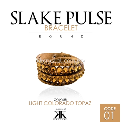 Slake Pulse Bracelet, Round, 01# Light Colorado Topaz