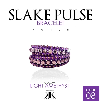 Slake Pulse Bracelet, Round, 08# Light Amethyst