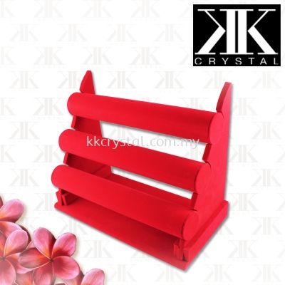 Displays, Bangle Display, Red, Velvet, 17x35x27cm, 3 Layer