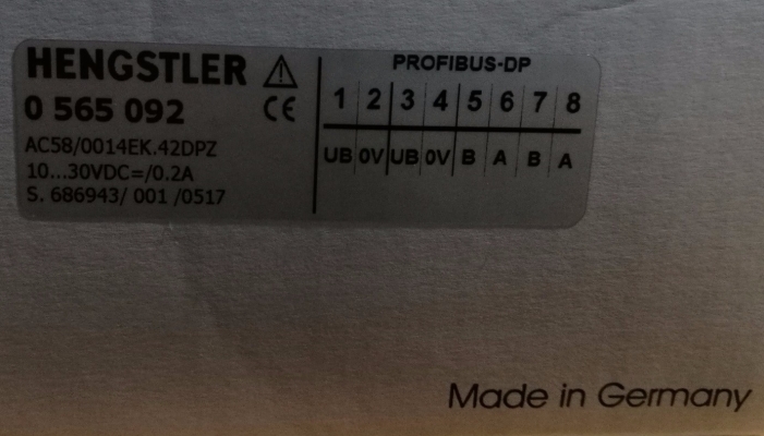 HENGSTLER 0565092 AC58 ENCODER Malaysia Thailand Indonesia Philippines Vietnam Europe & USA