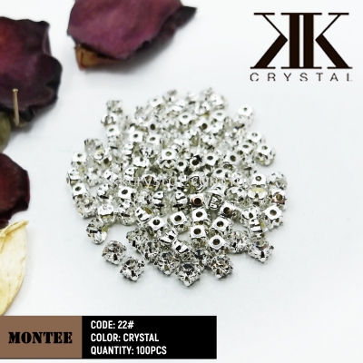 Chunky Beads, Montee, 22#, Crystal, 100pcs/pack