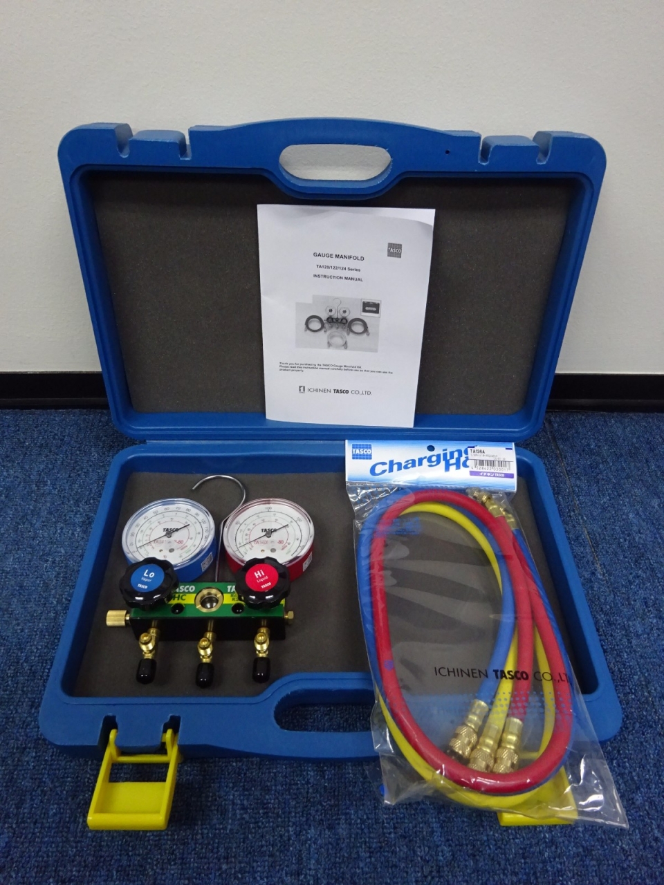 TASCO TA127-1P HC R600A/R290 GAUGE MANIFOLD KIT WITH 92CM HOSES