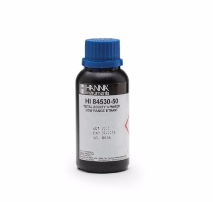 HI84530-50 Low Range Titrant for Titratable Acidity in Water Mini Titrator 